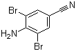 structure of CAS# 58633-04-8, 4-Amino-3,5-dibromobenzonitrile;2,6-Dibromo-4-cyanoaniline; 3,5-Dibromo-4-aminobenzonitrile