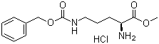 结构式 CAS# 5874-75-9, N5-苄氧羰基-L-鸟氨酸甲酯盐酸盐