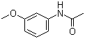 structure of CAS# 588-16-9, N-(3-Methoxyphenyl)acetamide;3-Methoxyacetanilide; 3'-Methoxyacetanilide; Aceto-m-anisidide; N-(3-Methoxyphenyl)acetamide; N-Acetyl-m-anisidine; m-Methoxyacetanilide
