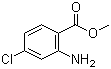 structure of CAS# 5900-58-3, Methyl 2-amino-4-chlorobenzoate;2-Amino-4-chlorobenzoic acid methyl ester
