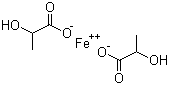 Ferrous lactate molecular structure (CAS 5905-52-2)