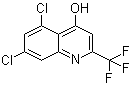 结构式 CAS# 59108-13-3, 5,7-二氯-2-(三氟甲基)-4-喹啉醇