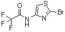 structure of CAS# 59134-90-6, 2-Bromo-4-trifluoroacetamidothiazole;N-(2-Bromo-4-thiazolyl)-2,2,2-trifluoroacetamide