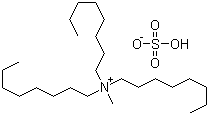 structure of CAS# 59158-14-4, Methyltrioctylammonium hydrogen sulfate