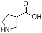 结构式 CAS# 59378-87-9, 吡咯烷-3-甲酸