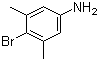 结构式 CAS# 59557-90-3, 4-溴-3,5-二甲基苯胺