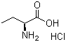 结构式 CAS# 5959-29-5, L-2-氨基丁酸盐酸盐; (S)-2-氨基丁酸盐酸盐