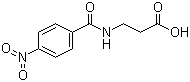 structure of CAS# 59642-21-6, N-(4-Nitrobenzoyl)-beta-alanine;3-(4-Nitro-benzoylamino)-propionic acid