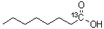 结构式 CAS# 59669-16-8, 1-<sup>13</sup>C-辛酸