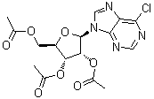 结构式 CAS# 5987-73-5, 2',3',5'-三-O-乙酰基-6-氯水粉蕈素