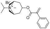 structure of CAS# 60018-35-1, Ipratropium Bromide EP Impurity F Bromide;[(1S,5R)-8-methyl-8-propan-2-yl-8-azoniabicyclo[3.2.1]octan-3-yl] 2-phenylprop-2-enoate bromide