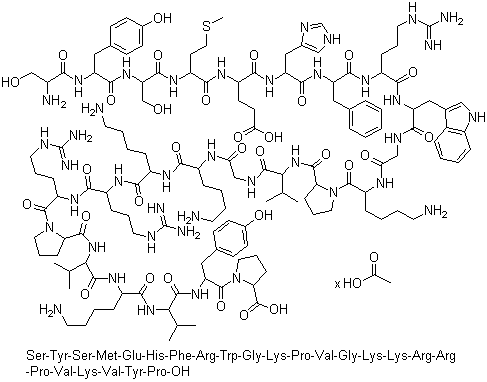 结构式 CAS# 60189-34-6, 醋酸替可克肽