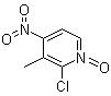 结构式 CAS# 60323-95-7, 2-氯-3-甲基-4-硝基吡啶 1-氧化物