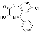 Oxazepam molecular structure (CAS 604-75-1)