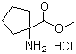 structure of CAS# 60421-23-0, Methyl 1-amino-1-cyclopentanecarboxylate hydrochloride