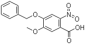 结构式 CAS# 60547-92-4, 4-苄氧基-5-甲氧基-2-硝基苯甲酸