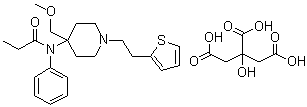 结构式 CAS# 60561-17-3, 柠檬酸舒芬太尼