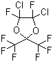 structure of CAS# 60644-92-0, 4,5-Dichloroperfluoro(2,2-dimethyl-1,3-dioxolane);4,5-Dichloro-4,5-difluoro-2,2-bis(trifluoromethyl)-1,3-dioxolane; 2,2-Bis(trifluoromethyl)-4,5-dichloro-4,5-difluoro-1,3-dioxolane