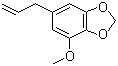 structure of CAS# 607-91-0, Myristicin;5-Allyl-2,3-(methylendioxy)anisole; 6-Allyl-4-methoxy-1,3-benzodioxole
