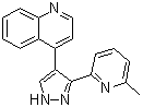 structure of CAS# 607737-87-1, 4-[3-(6-Methyl-2-pyridinyl)-1H-pyrazol-4-yl]quinoline