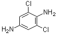 structure of CAS# 609-20-1, 4-Amino-2,6-dichloroaniline;2,6-Dichloro-1,4-benzenediamine; 2,6-Dichloro-1,4-phenylenediamine; 2,6-Dichloro-p-phenylenediamine; 3,5-Dichloro-1,4-phenylenediamine; 4-Amino-2,6-dichloroaniline; C.I. 37020; Daito Brown Salt RR; NSC 60685