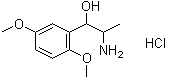 structure of CAS# 61-16-5, Methoxamine hydrochloride;2-Amino-1-(2,5-dimethoxyphenyl)-1-propanol hydrochloride; Vasoxine hydrochloride; Pressomin hydrochloride