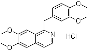 结构式 CAS# 61-25-6, 盐酸罂粟碱; 1-(3,4-二甲氧基苄基)-6,7-二甲氧基异喹啉盐酸盐