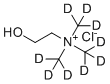 structure of CAS# 61037-86-3, Methyl-D9-choline chloride;Choline Chloride (Trimethyl-D9);2-hydroxyethyl-tris(trideuteriomethyl)azanium;chloride