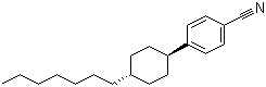 structure of CAS# 61204-03-3, trans-4-(4-Heptylcyclohexyl)benzonitrile