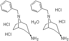 structure of CAS# 612483-03-1, (3-endo)-8-Benzyl-8-azabicyclo[3.2.1]octan-3-amine hydrochloride hydrate;(3-endo)-8-Benzyl-8-azabicyclo[3.2.1]octan-3-amine hydrochloride hydrate (2:4:1)