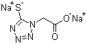 结构式 CAS# 61336-49-0, 5-硫桥-1H-四唑-1-乙酸钠