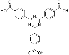structure of CAS# 61414-16-2, 2,4,6-Tris(4-carboxyphenyl)-1,3,5-triazine;2,4,6-Tris(4-carboxyphenyl)triazine; 4,4',4''-s-Triazine-2,4,6-triyltribenzoic acid; p-Cyanobenzoic acid trimer