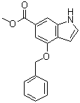 structure of CAS# 61545-36-6, Methyl 4-(benzyloxy)-6-indolecarboxylate