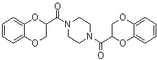 结构式 CAS# 617677-53-9, 1,4-二[(2,3-二氢-1,4-苯并二氧杂环己-2-基)羰基]哌嗪