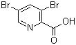 structure of CAS# 61830-40-8, 3,5-Dibromopyridine-2-carboxylic acid;3,5-Dibromopicolinic acid