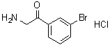 结构式 CAS# 61858-39-7, 2-氨基-3'-溴苯乙酮盐酸盐