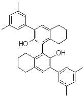 结构式 CAS# 618854-90-3, (1R)-3,3'-二(3,5-二甲基苯基)-5,5',6,6',7,7',8,8'-八氢[1,1'-联萘]-2,2'-二醇