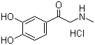 structure of CAS# 62-13-5, Adrenalone hydrochloride;3',4'-Dihydroxy-2-(methylamino)acetophenone hydrochloride