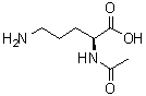 结构式 CAS# 6205-08-9, Nalpha-乙酰基-L-鸟氨酸