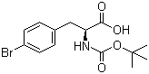 结构式 CAS# 62129-39-9, Boc-L-4-溴苯丙氨酸; 叔丁氧羰基-4-溴-L-苯丙氨酸