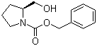 结构式 CAS# 6216-63-3, N-Cbz-L-脯氨醇; N-苄氧羰基-L-脯氨醇