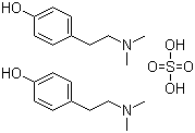 结构式 CAS# 622-64-0, 大麦芽碱硫酸盐; 4-(2-二甲基氨基乙基)苯酚硫酸盐 (2:1)