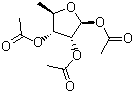 structure of CAS# 62211-93-2, 1,2,3-Triacetyl-5-deoxy-D-ribose;5-Deoxy-b-D-ribofuranose triacetate