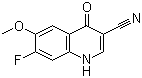 结构式 CAS# 622369-38-4, 7-氟-6-甲氧基-4-氧代-1,4-二氢-3-喹啉甲腈