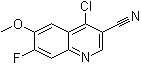结构式 CAS# 622369-40-8, 4-氯-7-氟-6-甲氧基-3-喹啉甲腈