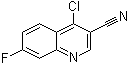 结构式 CAS# 622369-70-4, 4-氯-7-氟喹啉-3-甲腈