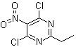 4,6-二氯-2-乙基-5-硝基嘧啶分子结构 (CAS 6237-95-2)