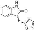 结构式 CAS# 62540-08-3, 3-[(噻吩-2-基)亚甲基]-2-吲哚啉酮