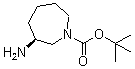 structure of CAS# 625471-04-7, tert-Butyl (3S)-3-aminoazepane-1-carboxylate;(3S)-3-Aminohexahydro-1H-azepine-1-carboxylic acid 1,1-dimethylethyl ester
