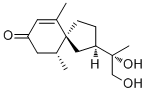 structure of CAS# 62623-86-3, [2R-[2alpha(S*),5alpha(R*)]]-2-(1,2-Dihydroxy-1-methylethyl)-6,10-dimethylspiro[4.5]dec-6-en-8-one